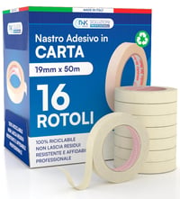 DNK TRADE Festőszalag 16 tekercs 19mm x 50m Professzionális Maszkolószalag 1