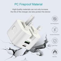 DNSEA USB-C Töltő iPhone 17/16/15/14/13 Dual Port 20W Gyorstöltő Adapter 8