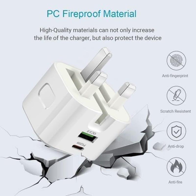DNSEA USB-C Töltő iPhone 17/16/15/14/13 Dual Port 20W Gyorstöltő Adapter