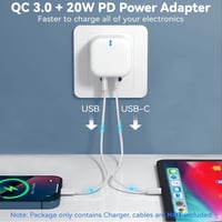 DNSEA USB-C Töltő iPhone 17/16/15/14/13 Dual Port 20W Gyorstöltő Adapter 3