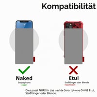 DOB SECHS Neoprénové puzdro na telefón s 2 karabínami, šnúrkou na krk a pútkom na ruku, do 6,5 palca, čierne, na turistiku a cestovanie 5
