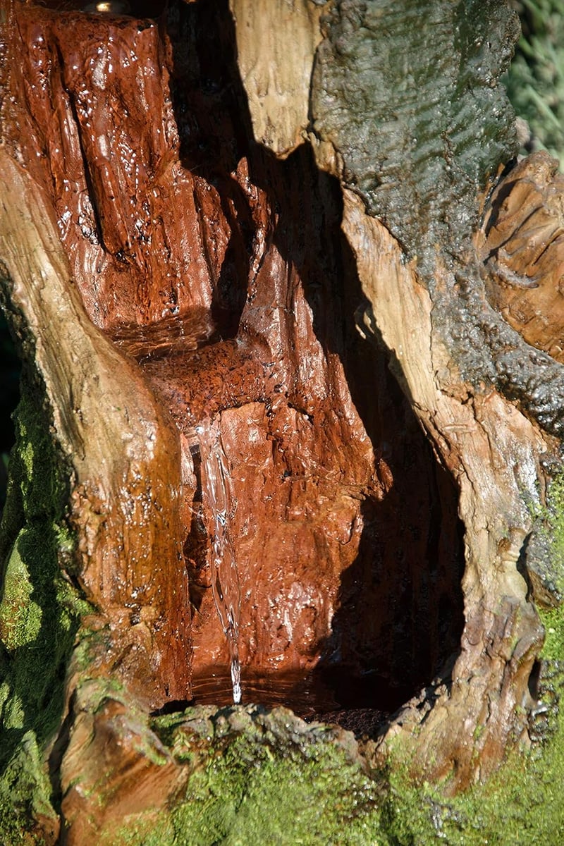 dobar Kerti Szökőkút Fa Törzs Megjelenéssel LED Világítással Kültéri Vízesés - nature spirit