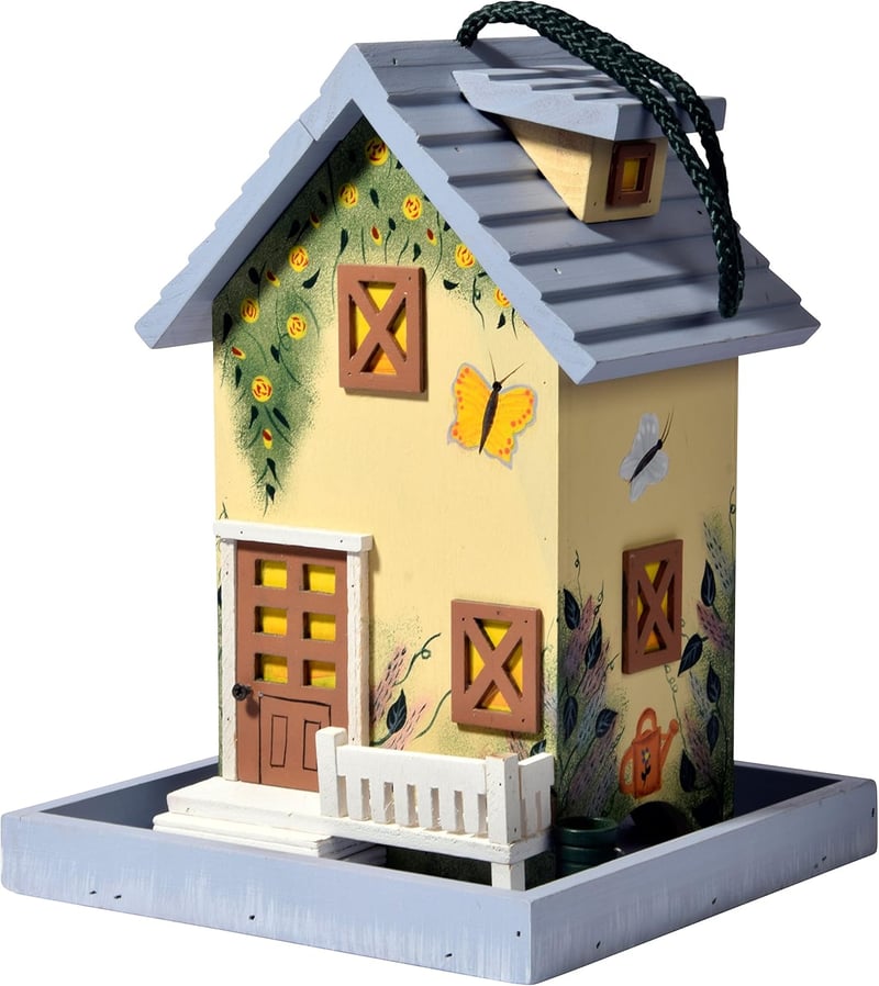 dobar Színes Madáretető Fa Madárház Függeszthető Nyári Madárvilla 18x18x23cm - Summer