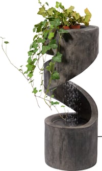 Fântână arteziană de grădină și terasă Dobar Venus cu design mare, iluminare LED, cascadă din polirășină, decor exterior 31,5 x 31,5 x 79,5 cm 2