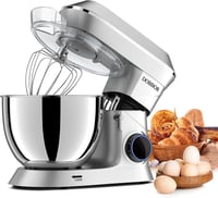 DOBBOR 9,5L Robotgép 1500W - 7 Sebességes Konyhai Mixer Dagasztó Funkcióval, Habverővel és Fröccsenésgátlóval, Csendes Bolygómozgású Keverőr 1