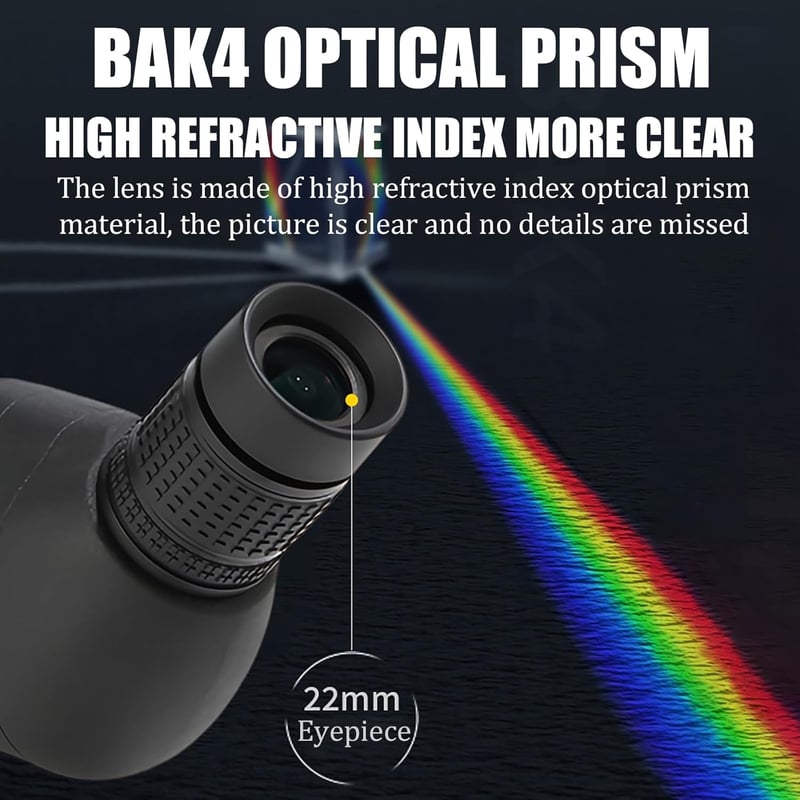 DOCANIO 20-60x80 Zoom Teleszkóp IPX6 Vízálló BAK4 Optika Madármegfigyeléshez