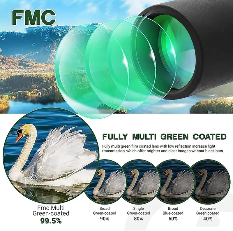 DOCANIO 20-60x80 Zoom Teleszkóp IPX6 Vízálló BAK4 Optika Madármegfigyeléshez