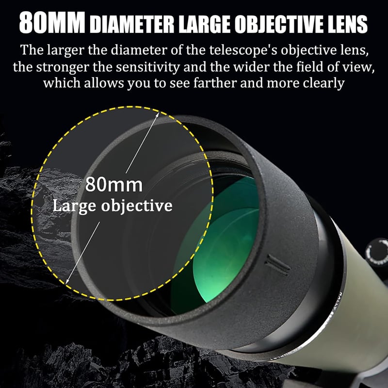 DOCANIO 20-60x80 Zoom Teleszkóp IPX6 Vízálló BAK4 Optika Madármegfigyeléshez