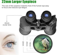 DOCANIO 8-24x50 mm nagyítású binokulár BAK4 prizmával, éjszakai látáshoz, természetmegfigyeléshez 3