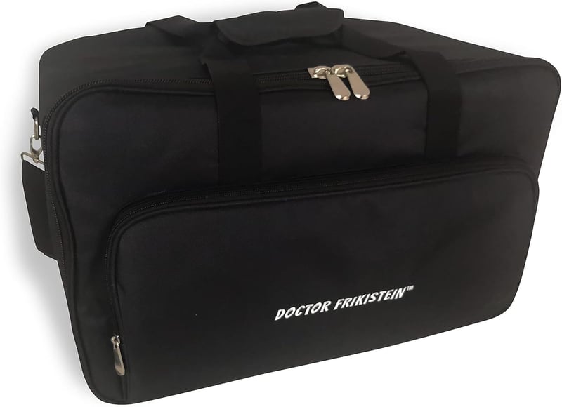 Doctor Frikistein Társasjáték Hátizsák - Nagy Kapacitású Táska 10mm Párnázással, Fogantyúval és Vállpánttal, Fekete Nylon