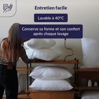 DODO 2 ks vankúšov proti roztočom, 50x70 cm, stredne tvrdé, syntetická výplň Amazon, prateľné v práčke pri 40 °C, odolné a ekologické 6