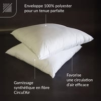 DODO 2 ks vankúšov proti roztočom, 50x70 cm, stredne tvrdé, syntetická výplň Amazon, prateľné v práčke pri 40 °C, odolné a ekologické 4