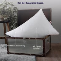 DODO 2 ks antialergický vankúš 60x60 cm, stredne tvrdý, 100% polyester, možno prať v práčke pri 40 °C, biely 2