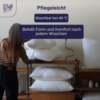 DODO 2 ks antialergický vankúš 60x60 cm, stredne tvrdý, 100% polyester, možno prať v práčke pri 40 °C, biely 6