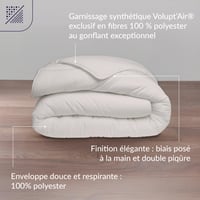 Teplý paplón DODO Arizona, 240x260 cm, pre 2 osoby, biely, 100 % polyester, možno prať v práčke, ultra mäkký a nadýchaný 5
