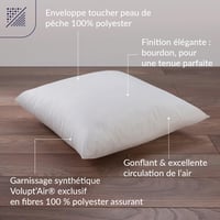 DODO Arizona Ultra mäkký vankúš 2 ks – 60x60 cm, možnosť prať v práčke na 40 °C, priedušná polyesterová výplň, vyrobené vo Francúzsku 4
