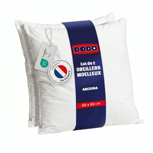 DODO Arizona ultra mekani jastuk 2 kom. - 60x60 cm, perivo u perilici na 40°C, punjenje od prozračnog poliestera, proizvedeno u Francuskoj
