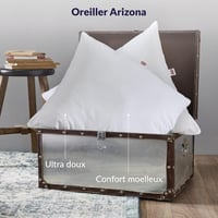 DODO Arizona Ultra mäkký vankúš 2 ks – 60x60 cm, možnosť prať v práčke na 40 °C, priedušná polyesterová výplň, vyrobené vo Francúzsku 2