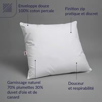 DODO Calgary Lúd és Kacsa Toll Párna – 65x65 cm, Medium, 30% Pehely, Fehér 4