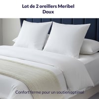 DODO Meribel természetes párna 2 db, 60x60 cm, kemény tartás, 100% tollpehely, mosógépben mosható 40°C-on, fehér 2