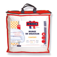 DODO Bavlnená posteľná bielizeň z perkálu 220x240 cm – pre 2 osoby, biela, antialergénna, 100 % bavlnený perkál, polyesterová výplň Suprelle Senso Protect 6