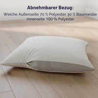 Vankúš z pamäťovej peny DODO Topmemory 60x60 cm, biely, prateľný v práčke, výplň z viskóznej peny na podporu krčnej chrbtice, snímateľný poťah 5
