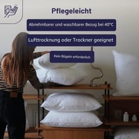 Vankúš z pamäťovej peny DODO Topmemory 60x60 cm, biely, prateľný v práčke, výplň z viskóznej peny na podporu krčnej chrbtice, snímateľný poťah 6