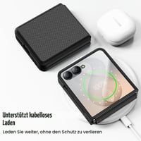 Husă Doeshine pentru Samsung Galaxy Z Flip 8, compatibilă cu MagSafe, husă de protecție neagră 6
