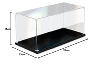Vitrină de prezentare din acril transparent dofopo, cutie de expunere autoasamblabilă, 25 x 15 x 15 cm, cutie de depozitare din acril pentru colecții 6