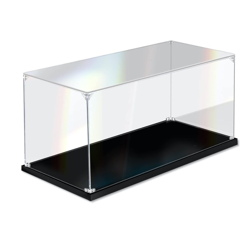 Vitrină de prezentare din acril transparent dofopo, cutie de expunere autoasamblabilă, 25 x 15 x 15 cm, cutie de depozitare din acril pentru colecții