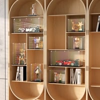 Vitrină de prezentare din acril transparent dofopo, cutie de expunere autoasamblabilă, 25 x 15 x 15 cm, cutie de depozitare din acril pentru colecții 4