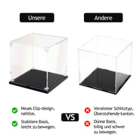 Vitrină de prezentare din acril transparent dofopo, cutie de expunere autoasamblabilă, 25 x 15 x 15 cm, cutie de depozitare din acril pentru colecții 2