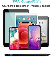 DOGAIN Aktív Stylus Toll 1.5mm Finom Hegyű Kapacitív Érintőceruza Telefonhoz Tablethez 5