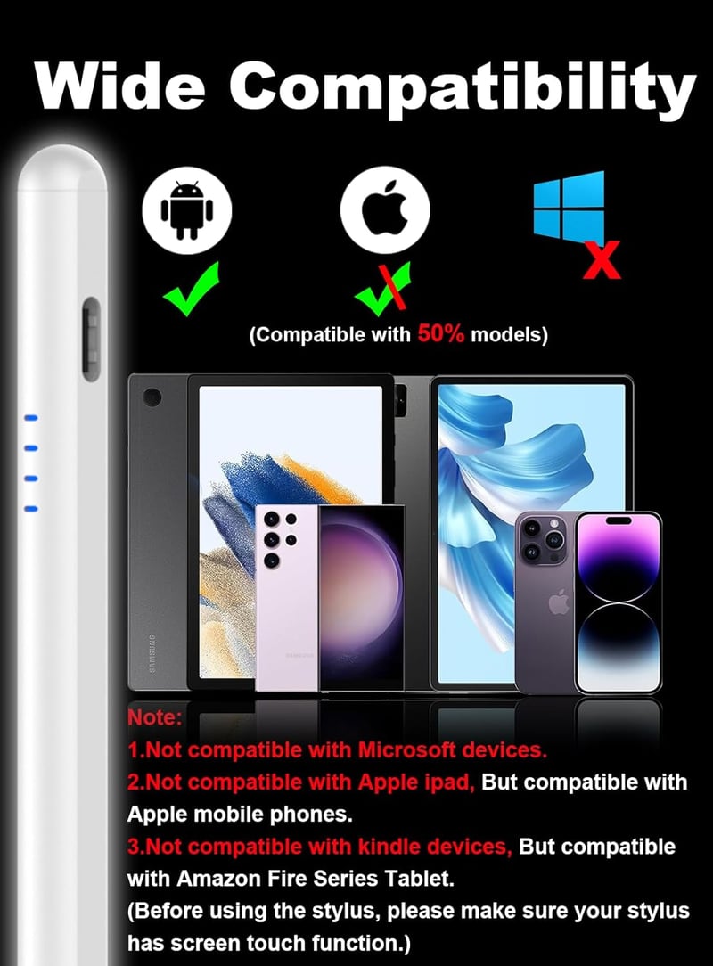 DOGAIN Stylus Pen fehér mágneses érintőceruza Samsung Tab A11+ Huawei Lenovo tablethez
