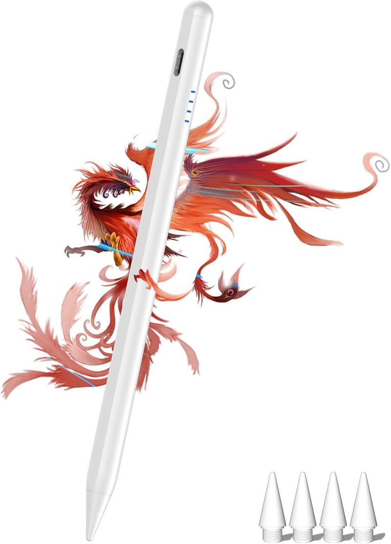 DOGAIN Stylus Pen iPad-hez, Gyors Töltés, Tenyérelutasítás, Apple iPad Pro 11/12.9" Fehér