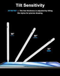DOGAIN Stylus Pen iPad-hez, Gyors Töltés, Tenyérelutasítás, Apple iPad Pro 11/12.9" Fehér 6