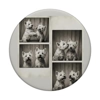 Doggies Unlimited Vintage Cabină Foto Westies West Highland Terrier Suport de telefon cu adeziv PopGrip pentru câini 3