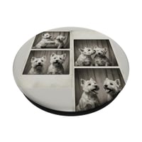 Doggies Unlimited Vintage Cabină Foto Westies West Highland Terrier Suport de telefon cu adeziv PopGrip pentru câini 2