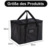 Geantă frigorifică pliabilă dogmoon 20L, geantă de picnic izolată reutilizabilă, etanșă și impermeabilă, geantă de cumpărături portabilă pentru camping și grătar, negru 2