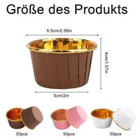 dogmoon Papír muffin sütőformák 150 db cupcake kapszlik alufóliás béléssel esküvő szülinap 2