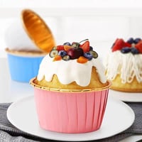 dogmoon Papír muffin sütőformák 150 db cupcake kapszlik alufóliás béléssel esküvő szülinap 5