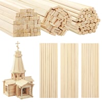 DOITEM 214 bucăți bețișoare rotunde din lemn de balsa natural, suport pentru acadele, bețe din lemn pentru artizanat 150 mm, pentru lucru manual 1
