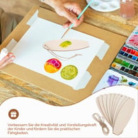DOITOOL 10-dielna sada drevených výrezov v tvare surfovacej dosky so šnúrkou - DIY mini dekorácia v tvare surfovacej dosky na plážovú párty, do izby v prímorskom štýle a na letnú dekoráciu stien 8
