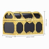 Cufăr de Comori Pirați DOITOOL, Cutie de Aur pentru Zi de Naștere Copii - Set de 12 Bucăți, Decorațiune de Petrecere 7