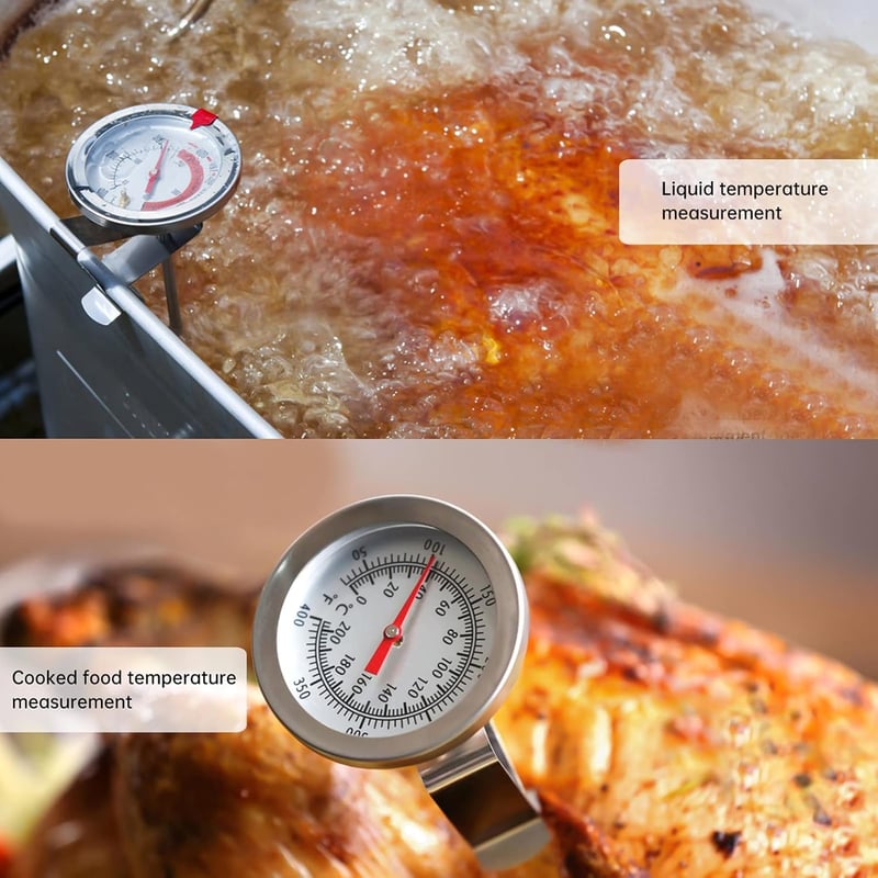 DOITOOL Rozsdamentes Acél Hőmérő Szonda Tartó Klip 6 db - Grillhez, Füstölőhöz, Sütőhöz - Környezeti Hőmérséklet Méréshez