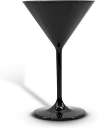 DOJA Barcelona fekete polikarbonát martini pohár szett 12 db 3