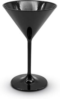 DOJA Barcelona fekete polikarbonát martini pohár szett 12 db 2