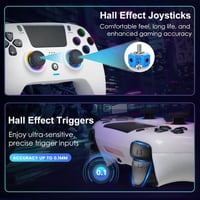 DoJoZone Wireless PS4 Kontroller Hall Triggerrel, RGB Világítás, Drift Mentes Joystick 4