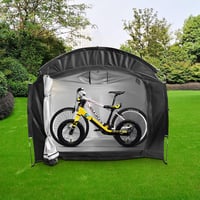 Cort lateral impermeabil pentru bicicletă DOKKOME, cort de camping portabil pentru motociclete și biciclete, cort de grădină, negru complet 6