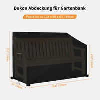 Dokon 2 személyes kerti pad takaró vízálló UV-védelemmel Oxford szövet 2